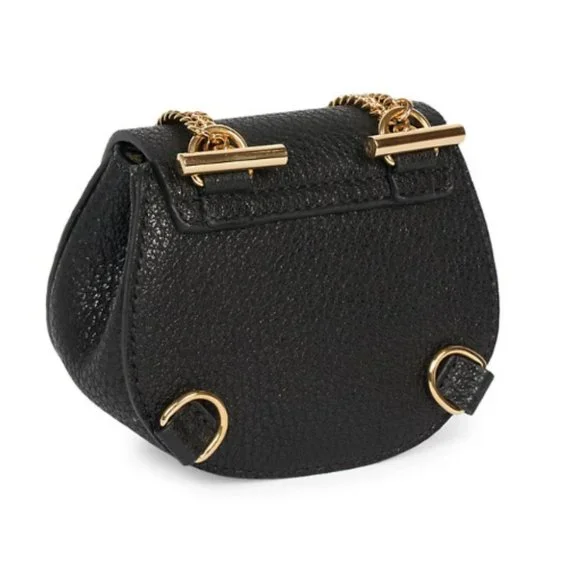 Chloe Drew Leather Crossbody Backpack Black - Picture 2 of 16